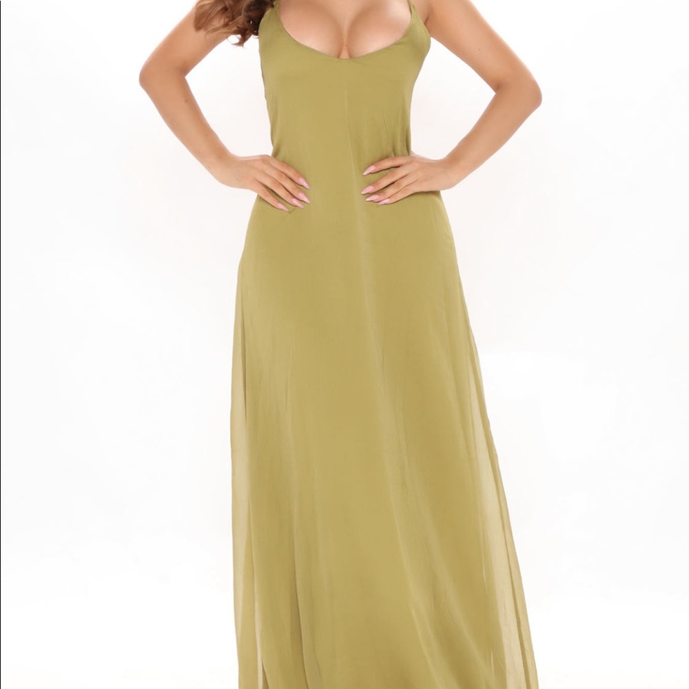 Olive maxi dress